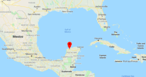 Map location of Merida, Mexico