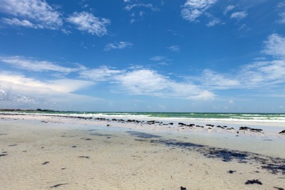 Tulum white sand beach. One of many great places to visit in Mexico this winter.